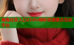海角社区入口22dm精彩资源聚合互动平台