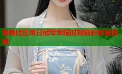 海角社区单日冠军荣耀时刻精彩纷呈回顾