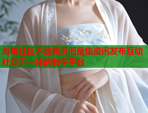 海角社区不是黄页而是集资讯发布互动社交于一体的数字平台  第1张